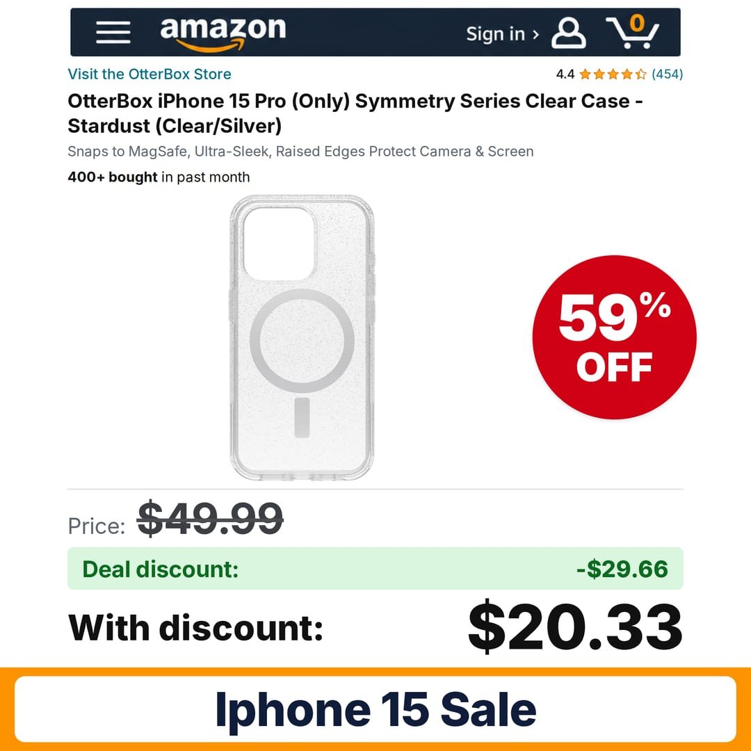 OtterBox iPhone 15 Pro – 59% off