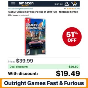 Outright Games Fast & Furious – 51% off