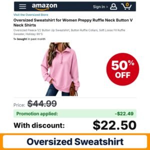 Oversized Sweatshirt 90'S Amazon promo code NN74NR8L – 50% off