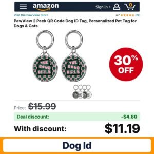 PawView 2 Pack QR Code Dog ID – 30% off