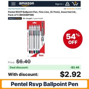 Pentel RSVP Ballpoint Pen – 54% off