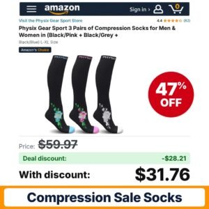 Physix Gear Sport 3 Pairs of Compression – 47% off