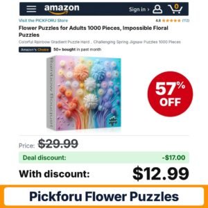 PICKFORU Flower Puzzles – 57% off