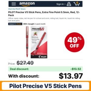 PILOT Precise V5 Stick Pens – 49% off