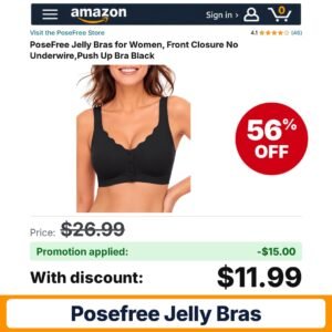PoseFree Jelly Bras Amazon promo code KBESPB1F – 56% off