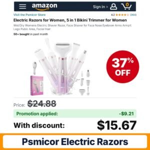 Psmicor Electric Razors Amazon promo code 2ZPXWLWV – 37% off