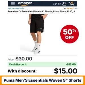 Puma Men's Essentials Woven 9" Shorts – 50% off