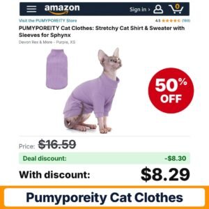 PUMYPOREITY Cat Clothes – 50% off