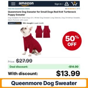 Queenmore Dog Sweater – 50% off