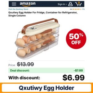 Qxutiwy Egg Holder Single Column – 50% off