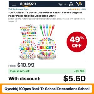 Qyeahkj 100PCS Back To School Decorations School – 49% off