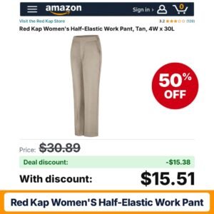 Red Kap Women's Half-Elastic Work Pant – 50% off