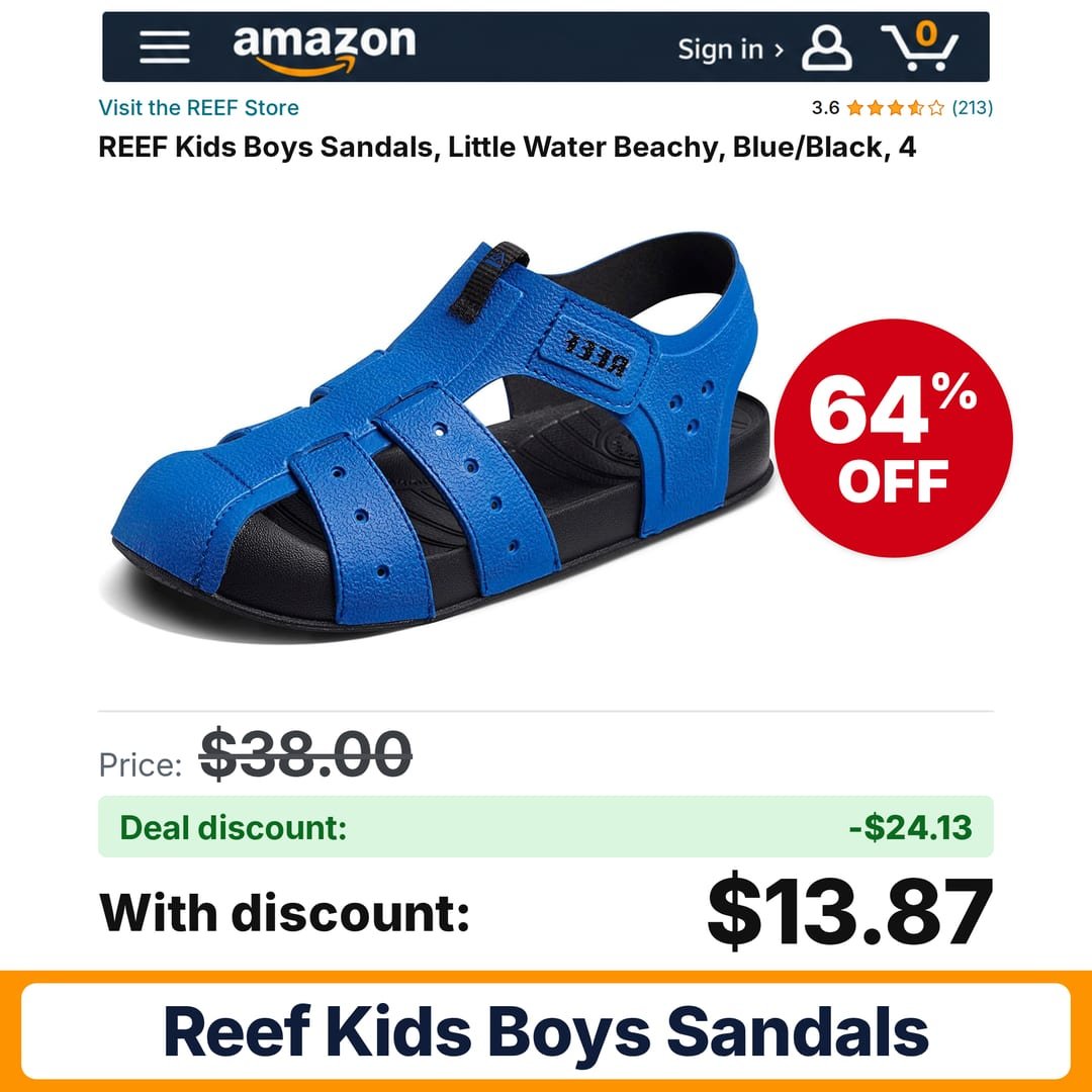 REEF Kids Boys Sandals – 64% off