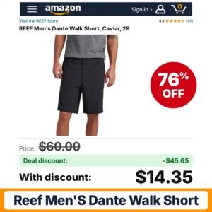 REEF Men's Dante Walk Short – 76% off