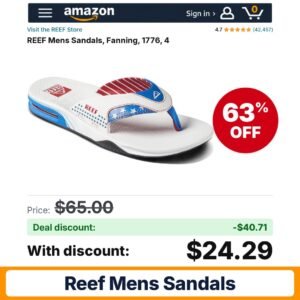 REEF Mens Sandals – 63% off