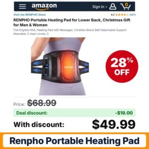 RENPHO Portable Heating Pad – 28% off