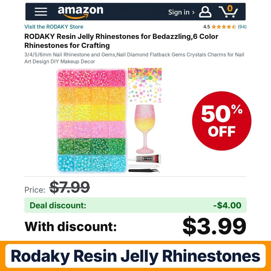 RODAKY Resin Jelly Rhinestones – 50% off