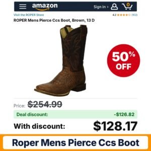 ROPER Mens Pierce Ccs Boot – 50% off