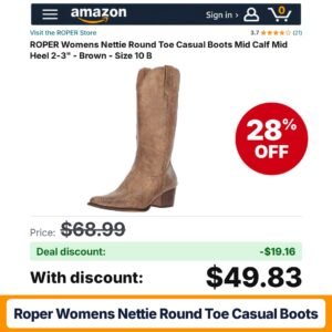 ROPER Womens Nettie Round Toe Casual Boots – 28% off