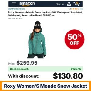 Roxy Women's Meade Snow Jacket – 50% off