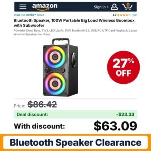 RRNUY Bluetooth Speaker – 27% off