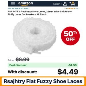 RSAJHTRY Flat Fuzzy Shoe Laces – 50% off