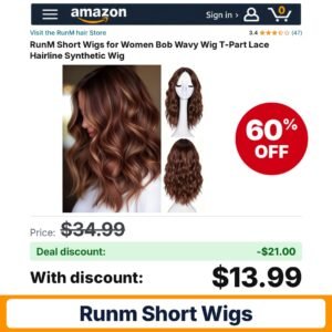 RunM Short Wigs – 60% off
