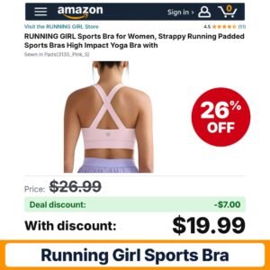 RUNNING GIRL Sports Bra 3135_Pink_S – 26% off