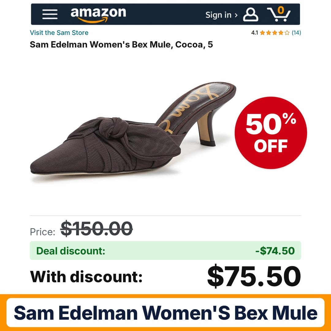 Sam Edelman Women's Bex Mule Cocoa – 50% off