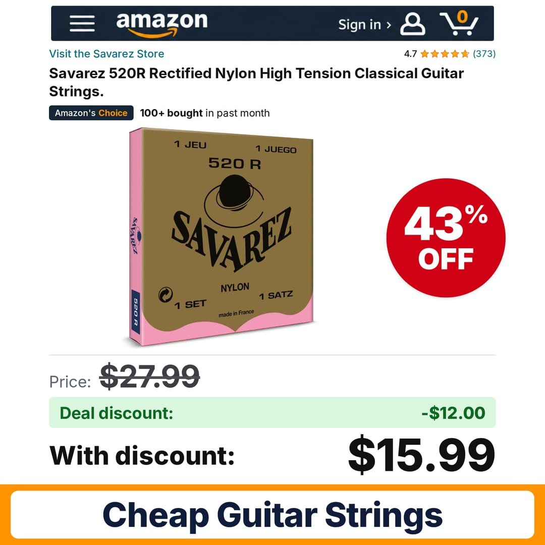 Savarez 520R Rectified Nylon High Tension Classical – 43% off