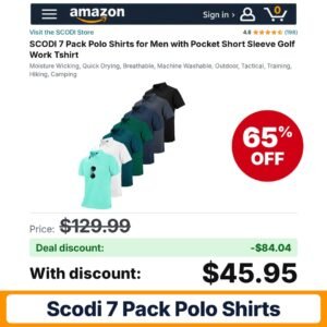 SCODI 7 Pack Polo Shirts – 65% off