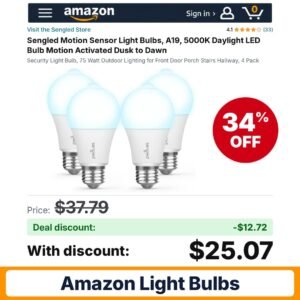 Sengled Motion Sensor Light Bulbs – 34% off