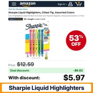 Sharpie Liquid Highlighters – 53% off