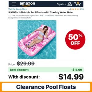 SLOOSH Inflatable Pool Floats – 50% off