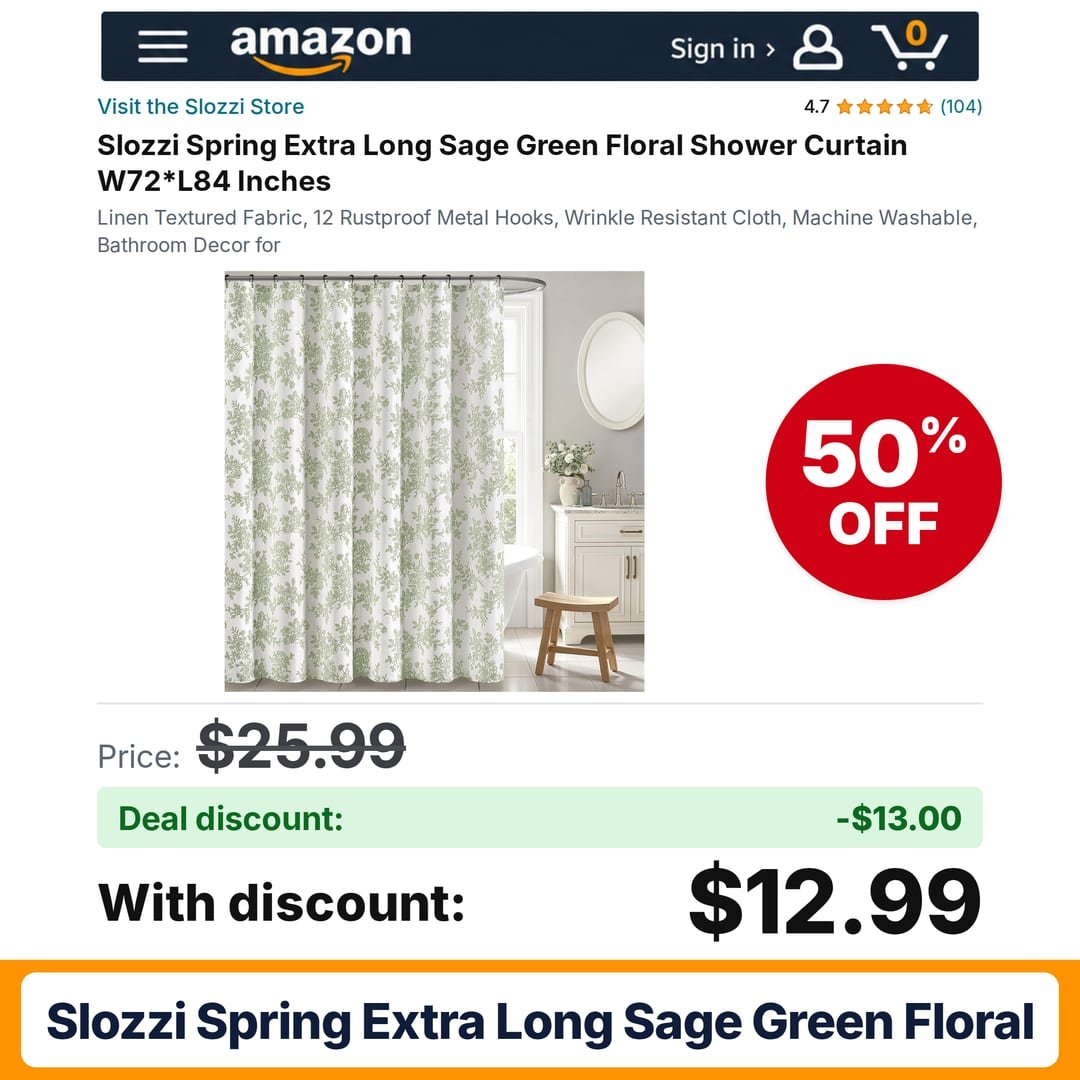 Slozzi Spring Extra Long Sage Green Floral – 50% off