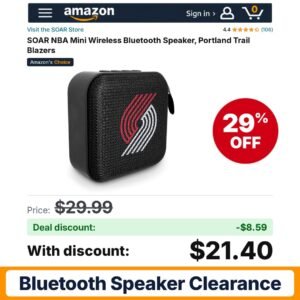 SOAR NBA Mini Wireless Bluetooth Speaker – 29% off