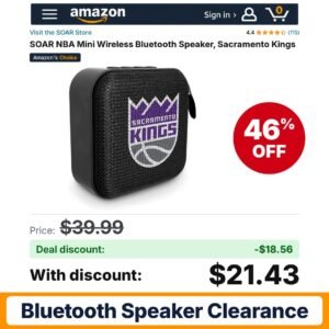 SOAR NBA Mini Wireless Bluetooth Speaker – 46% off