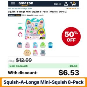 Squish-a-longs Mini-Squish 8-Pack Style 2 (W5) – 50% off