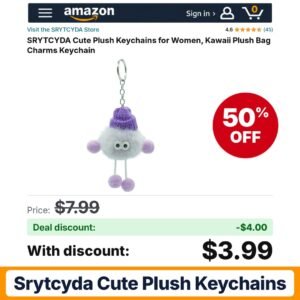 SRYTCYDA Cute Plush Keychains – 50% off