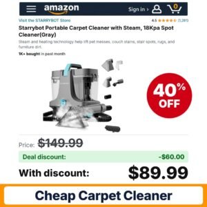 Starrybot Portable Carpet Cleaner – 40% off