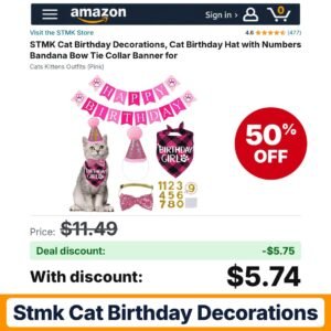 STMK Cat Birthday Decorations – 50% off