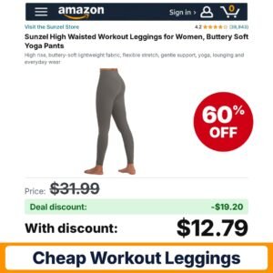 Sunzel High Waisted Workout Leggings – 60% off