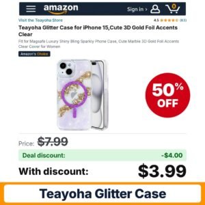 Teayoha Glitter Case 3D Purple – 50% off