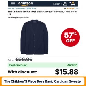 The Children's Place boys Basic Cardigan Sweater – 57% off