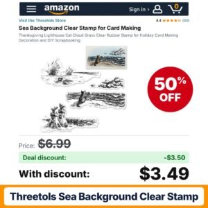 Threetols Sea Background Clear Stamp – 50% off