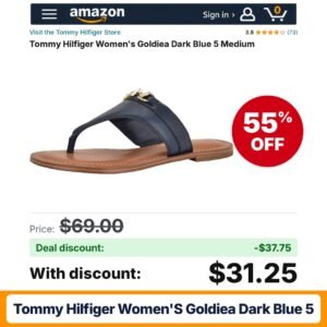 Tommy Hilfiger Women's Goldiea Dark Blue 5 – 55% off