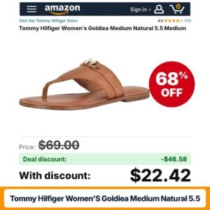 Tommy Hilfiger Women's Goldiea Medium Natural 5.5 – 68% off