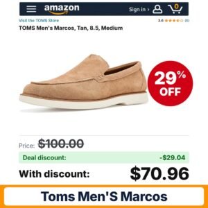 TOMS Men's Marcos – 29% off