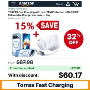 TORRAS Fast Charging Amazon promo code ARTEMIS0826 – 32% off