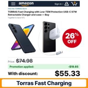 TORRAS Fast Charging Amazon promo code ARTEMIS0826 – 26% off